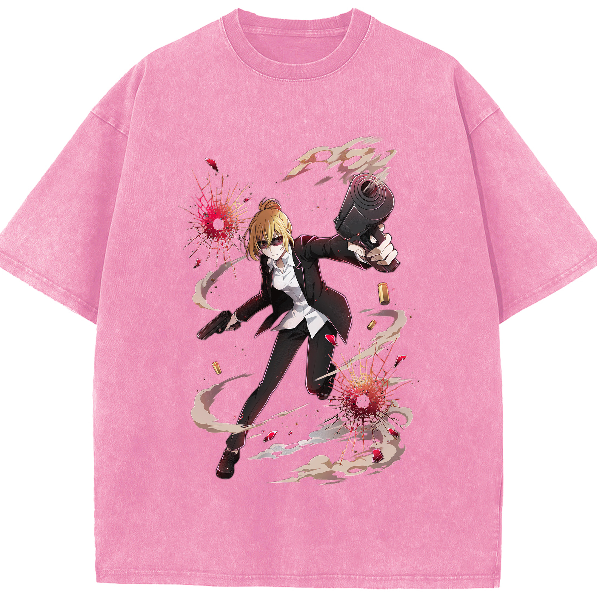（画像用） 文豪ストレイドッグス Bungo Stray Dogs 綿100% ヴィンテージ風 半袖Tシャツ（フロントプリント）